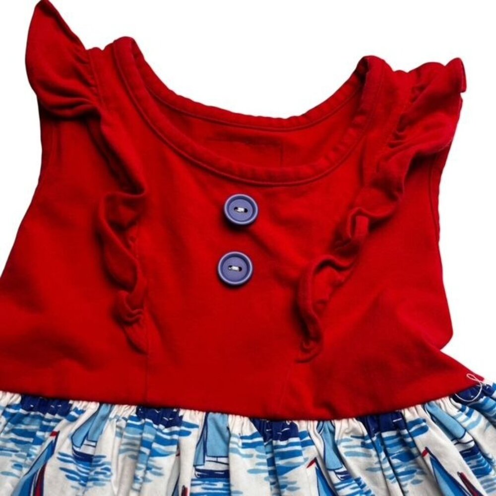 Eleanor Rose Rhonda Sailboat Toddler Dress Size 4-5 Years - Picture 3 of 6